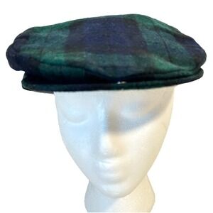 80s Country Gentleman Cap Mens X-Large Plaid Newsboy Cabbie Flat Hat Golf NWT